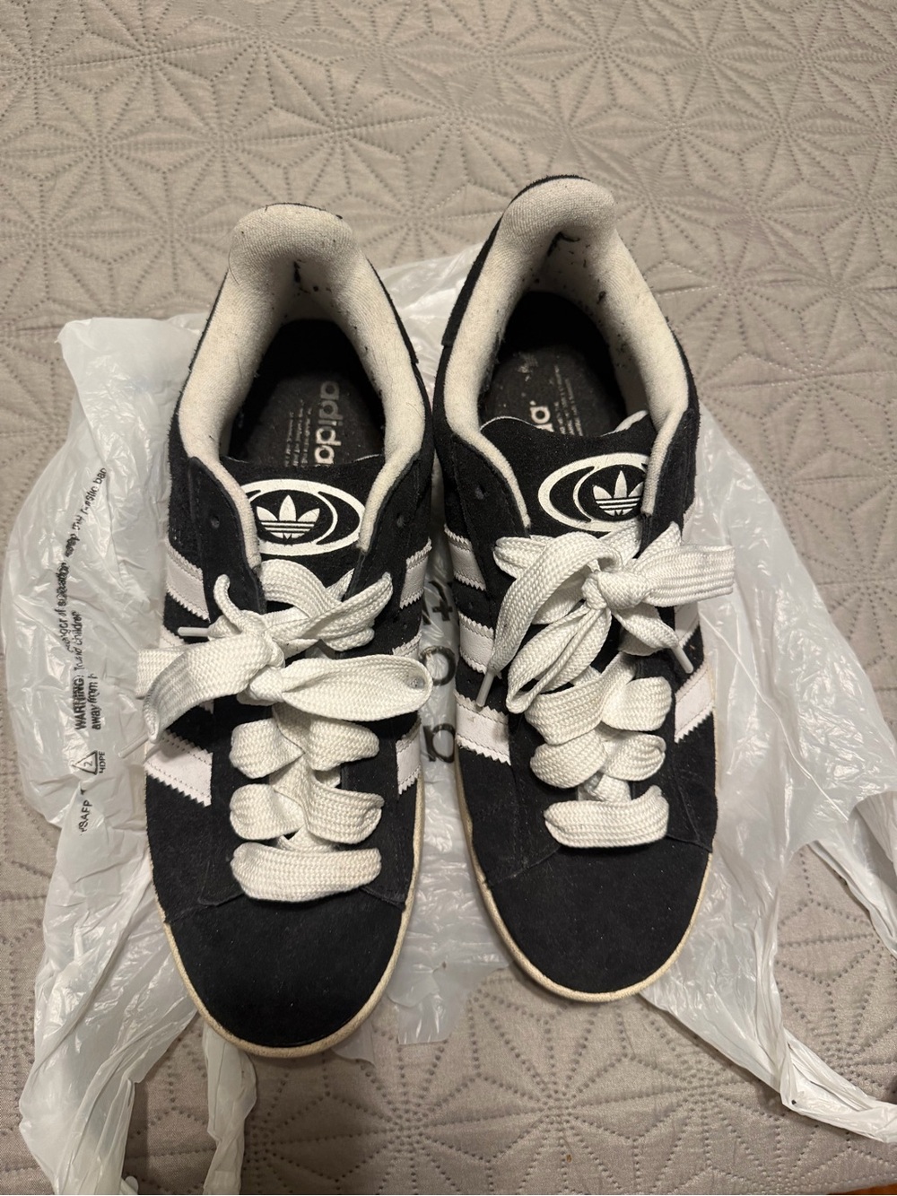 adidas Black & White Suede Court Sneakers